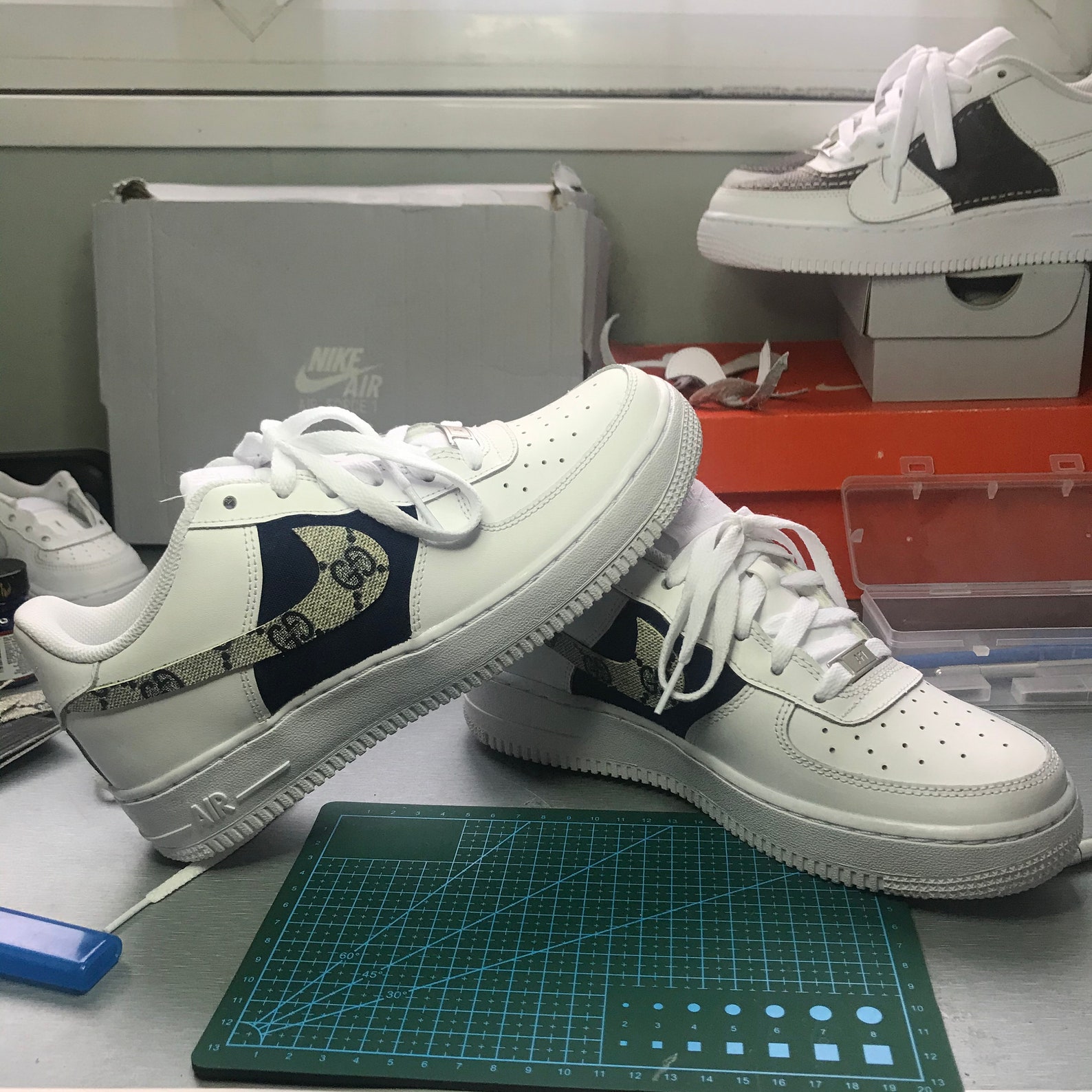 Nike x Gucci Air Force 1 custom | Etsy