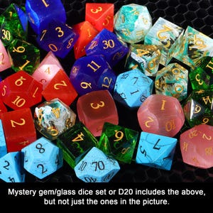 Mystery Random Dice Set| Not Just The Ones In The Picture, More Zircons And Natural Stones In The Pool