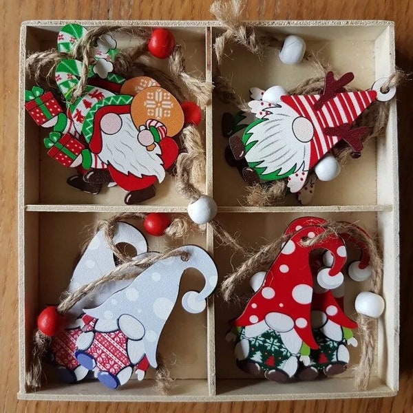 Christmas Gnomes Wooden Pendant|12PC Christmas tree decoration |Christmas Uniqu Decor|Christmas Balls Tree Decorations Craft Hanging Bauble Christmas Gnomes Wooden Pendant|12PC Christmas tree decoration |Christmas Uniqu Decor|Christmas Balls Tree Decorations Craft Hanging Bauble