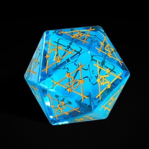 Dnd Dice Set |Full Set Light Blue Glass Polyhedral Dice Set - Dungeons and Dragons Tabletop Gaming RPG DND Role Polyhedral Gaming D20 D6 D12