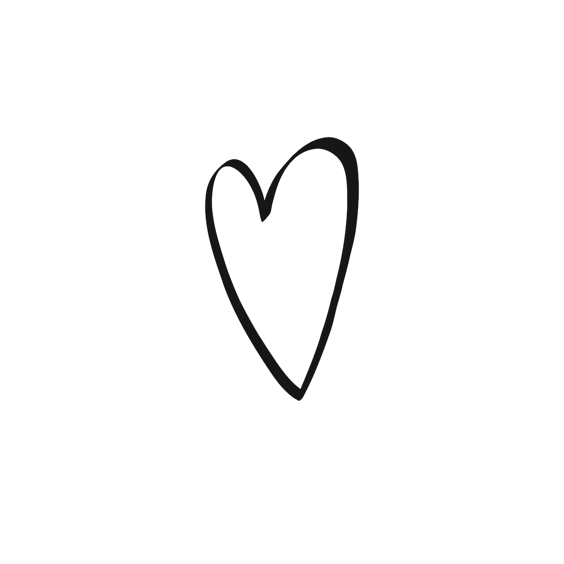 Heart svg Lineart Heart Heart Cricut Silhouette Cricut | Etsy
