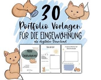 30 portfolio templates for the settling-in period (daycare & crèche)!
