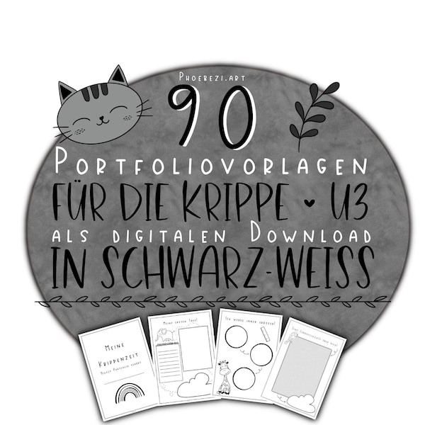 90 Portfolio Vorlagen für die Krippe/U3-Bereich!