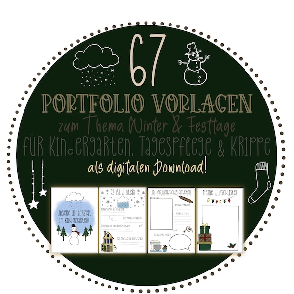 67 Portfolio Vorlagen für den Winter & die Festtage!