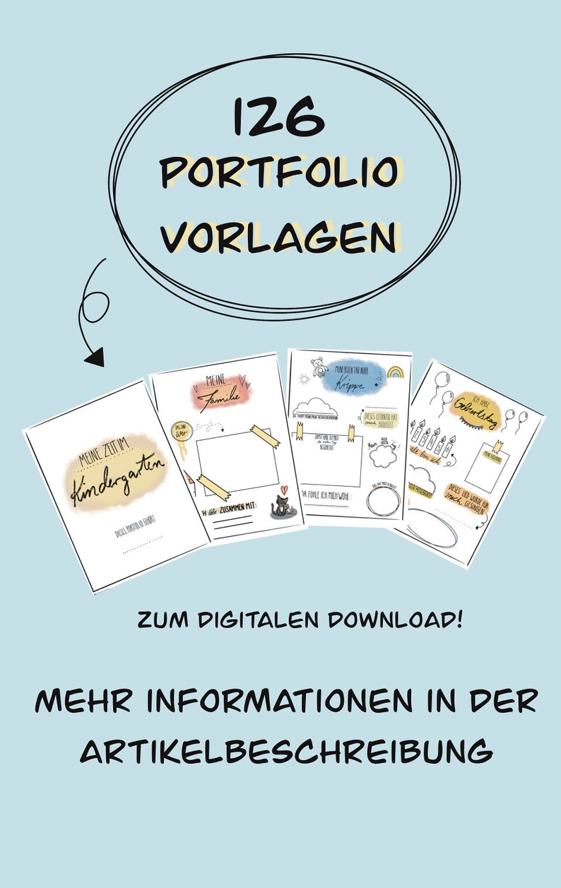  Foto zu 126 Kindergarten Portfolio Vorlagen - Etsy.de 