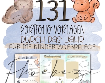 131 Portfolio Vorlagen Kindertagespflege!