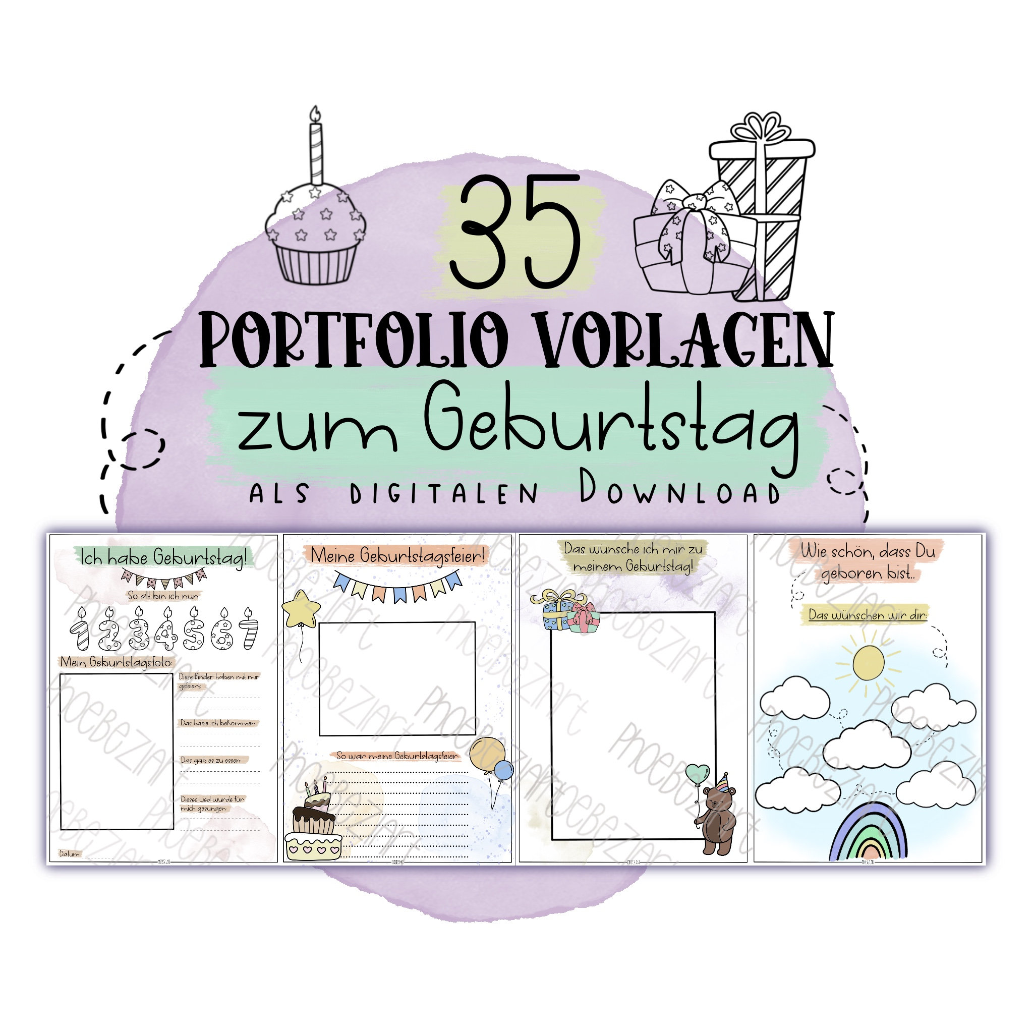 35 Portfolio Vorlagen zum Geburtstag - Etsy.de