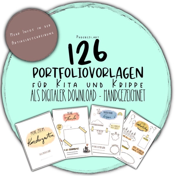 126 Kindergarten Portfolio Vorlagen