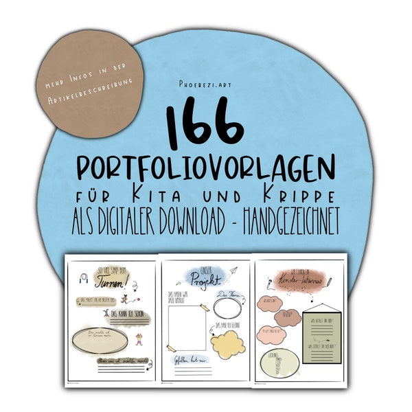 166 digital, handgezeichnete Portfoliovorlagen