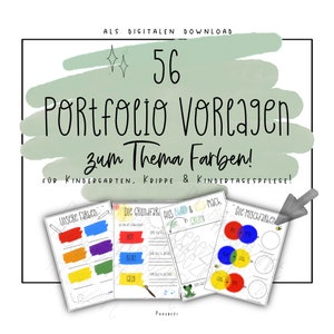 56 portfolio templates around colors - for kindergarten & daycare!