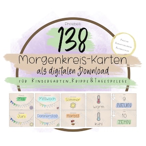 138 cartes de cercle du matin pour la garderie !