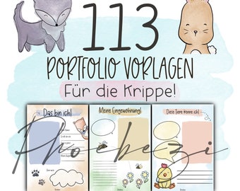 113 portfolio templates throughout the year for the crèche!
