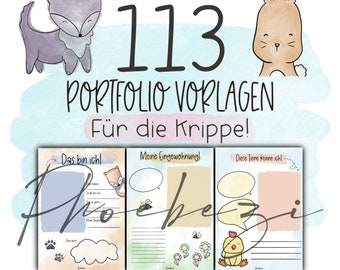 113 Portfolio Vorlagen durch das Jahr für die Krippe!