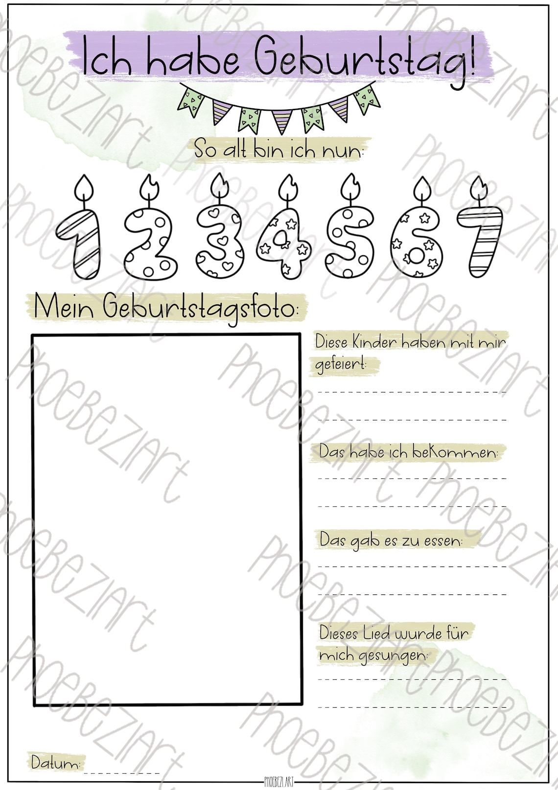 35 Portfolio Vorlagen zum Geburtstag Etsy.de
