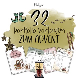 32 Portfolio Vorlagen zum Advent! Kita, Krippe & Tagespflege