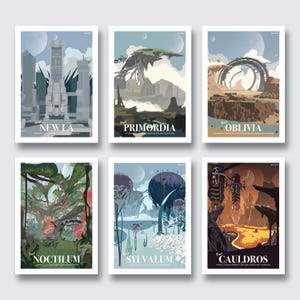 Mini Prints - Xenoblade Chronicles X Inspired Travel Gaming Prints
