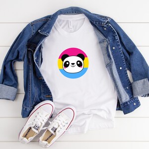 Pansexual Panda T-Shirt | Pan Pride Shirt | I&#39;m Pan Duh | Funny Pan Pride Shirt | Panda Bear | Pansexual Flag TShirt | Pansexual Pride Shirt