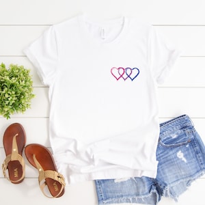 Bi Pride T-Shirt | Bisexual Heart Shirt | Bisexual Tee | Bi Pride Flag | Cute Bisexual | Pride Month | LGBTQ Top | Pride 2021 | Ally Shirt