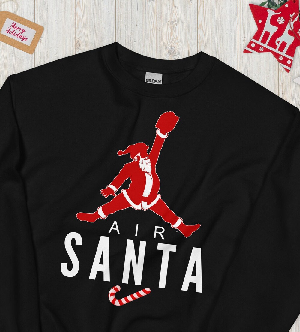Christmas Printables Air Santa Funny Xmas Christmas Jumper Sweatshirt, Air Santa Christmas Gift T-Shirt, Basketball Christmas Shirt, Matching Christmas Shirt Christmas Tee Gifts For Day Teecowboy