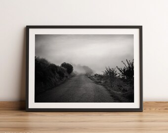 Black and White Road - Photography Poster
