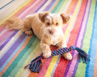 Dog toy | Tug of war | Handmade with cloth | Pet Gift