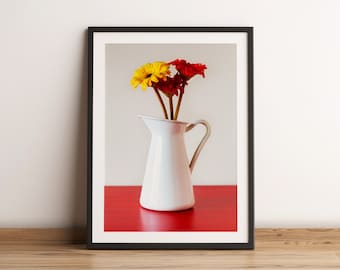 Jug print with flowers | Decoration | Photo poster