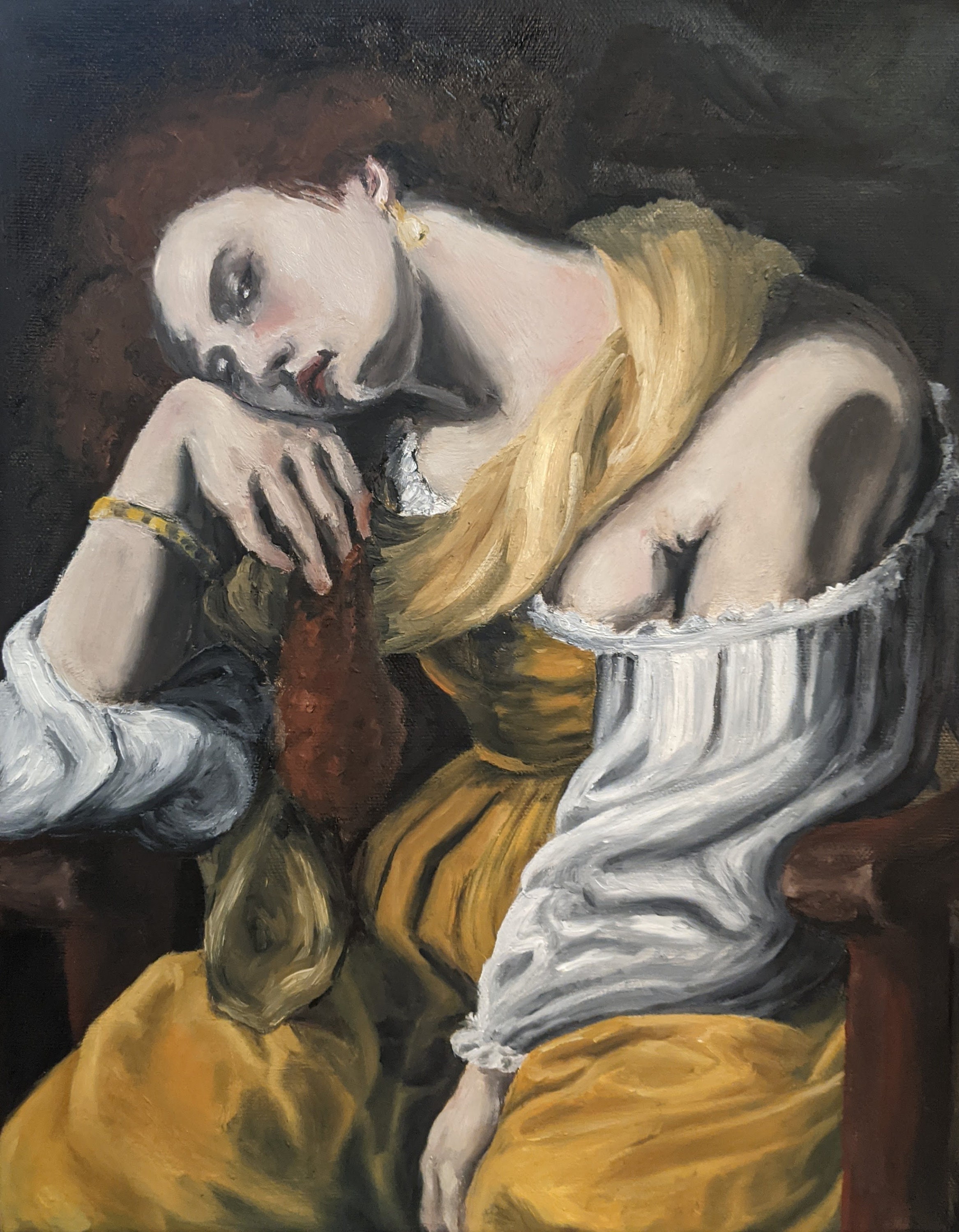 Study of Artemisia Gentileschi's Mary Magdalene as Etsy