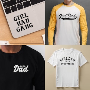 Girl Dad Bundle PNG SVG | Fatherhood | Graphic 4 Pack | Cricut | Print on Demand | Digital Download