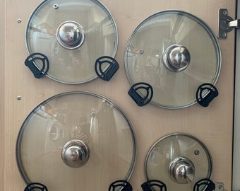 Saucepan Lid, Pan Lid Holders, cupboard door storage organiser  Pack Of 8. ( enough for 4 lids )