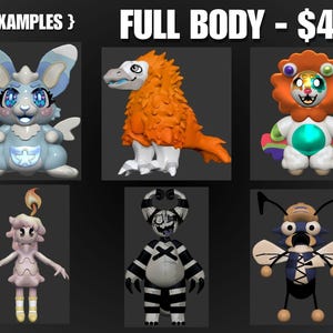 APERTO! Commissioni personalizzate per personaggi furry 3D / Modello 3D girevole Fullbody