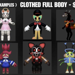 APERTO! Commissioni personalizzate per personaggi furry 3D / Modello 3D girevole Clothed Fullbody