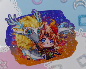 Link & Zelda Year of the Dragon Holo Sticker