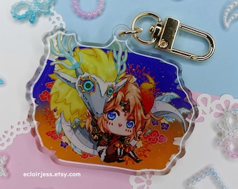 Link & Zelda Epoxy Keychain