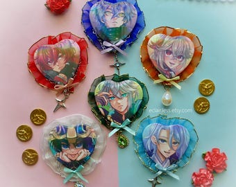 Insignias con forma de corazón de Genshin Impact ~ Husbandos con forma de corazón