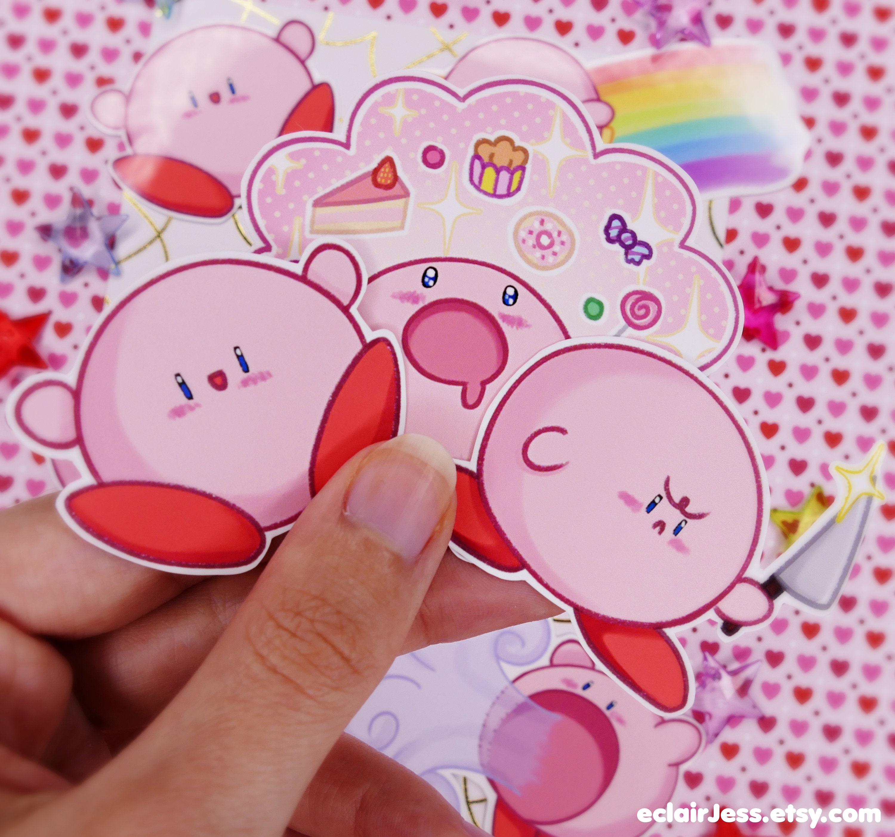 Kirby Vinyl Stickers - Etsy