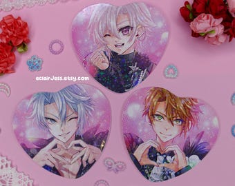 Heart-shaped Husbandos Holo Stickers | TRIGGER IDOLiSH7