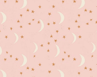 Moon&Star Print 100% Premium Cotton Fabric, Art Gallery Fabric, Spring/Summer Print Cotton Dress Tops Fabric