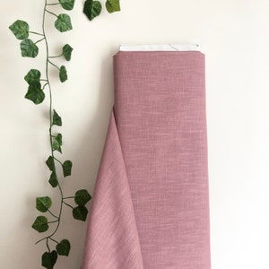 100% Linen Fabric, Washed Linen Fabric, Lavender Linen Fabric, Medium Weight Linen