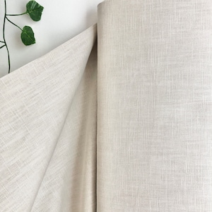 100% Linen Fabric, Natural Washed Linen Fabric, Beige Linen Fabric, Medium Weight Linen