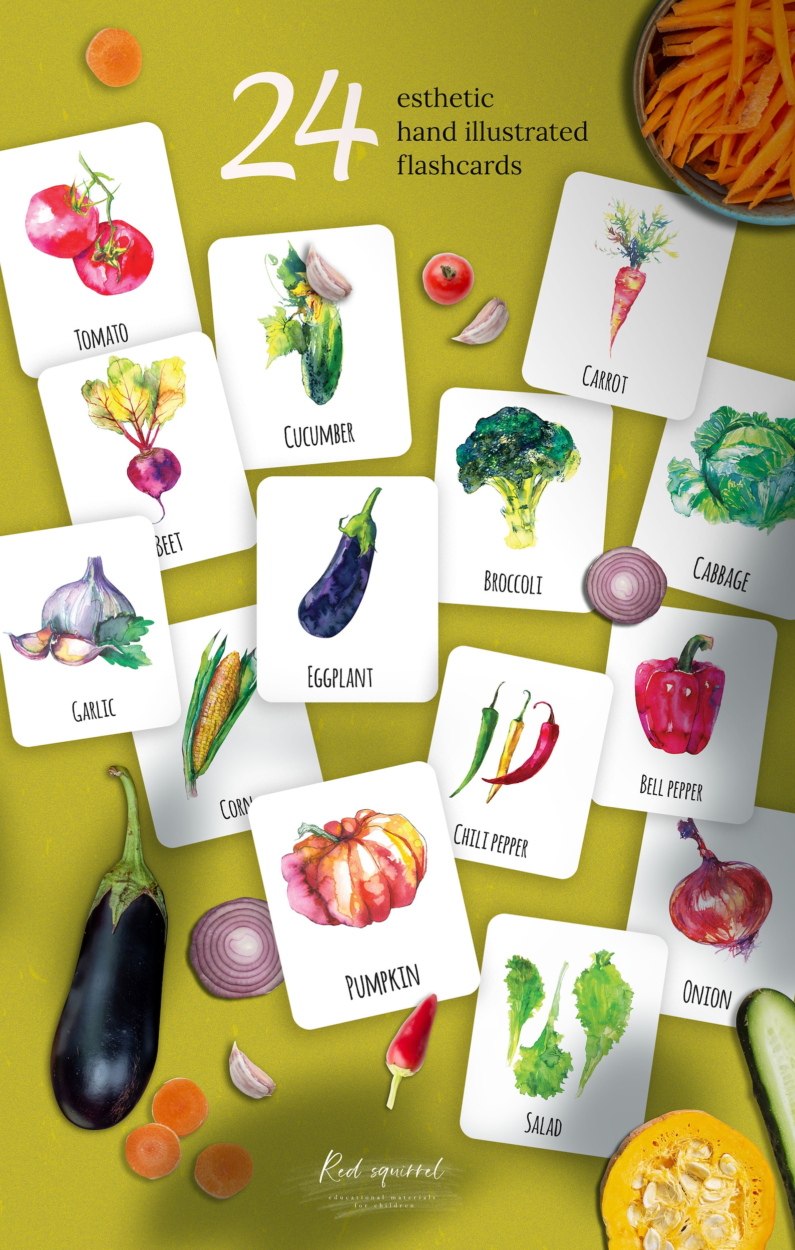 Vegetables learning bundle Toddler Preschool Activity Etsy