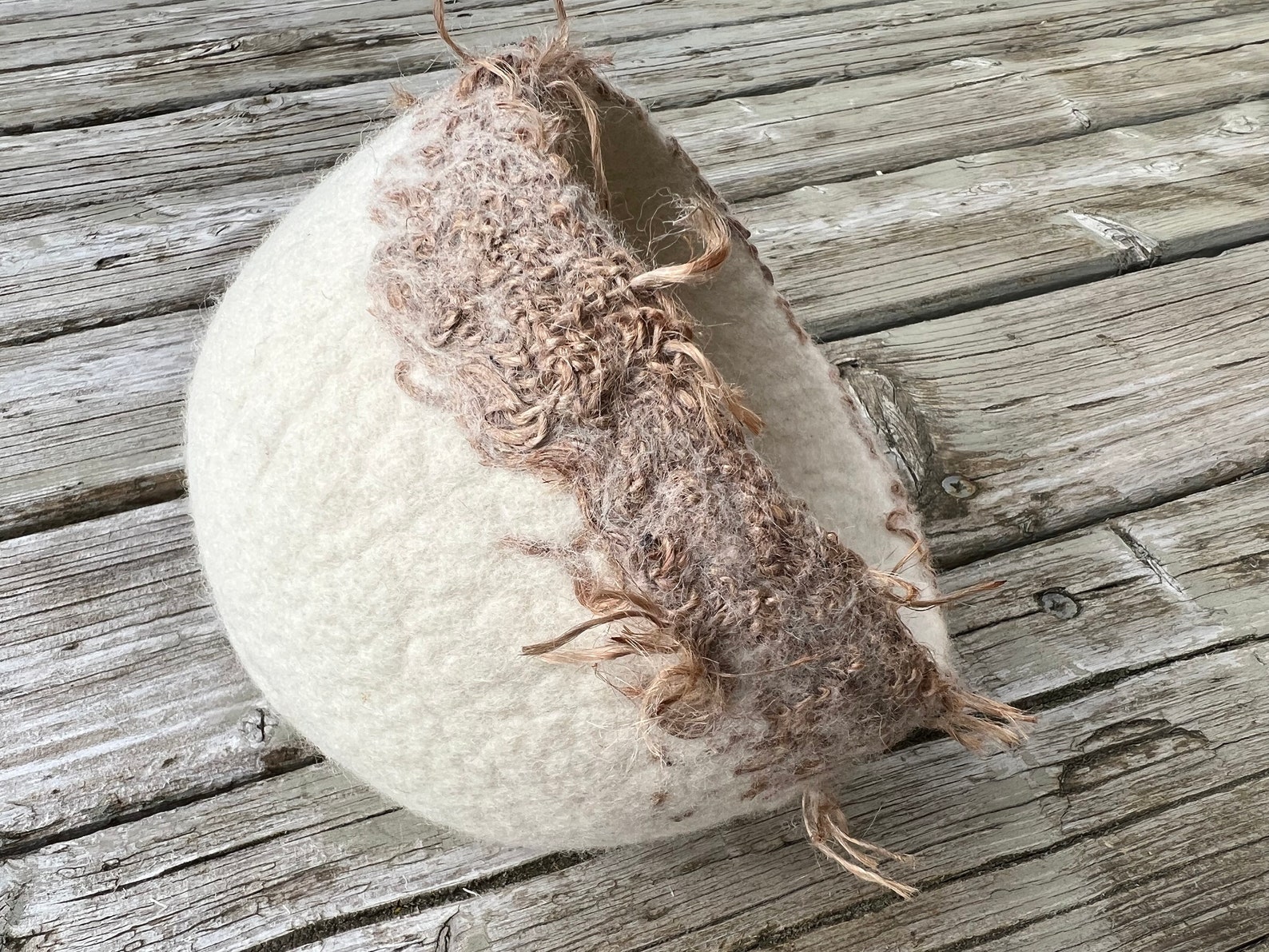 Japandi Style Decorative Felted Vase Minimalistic Felted Etsy