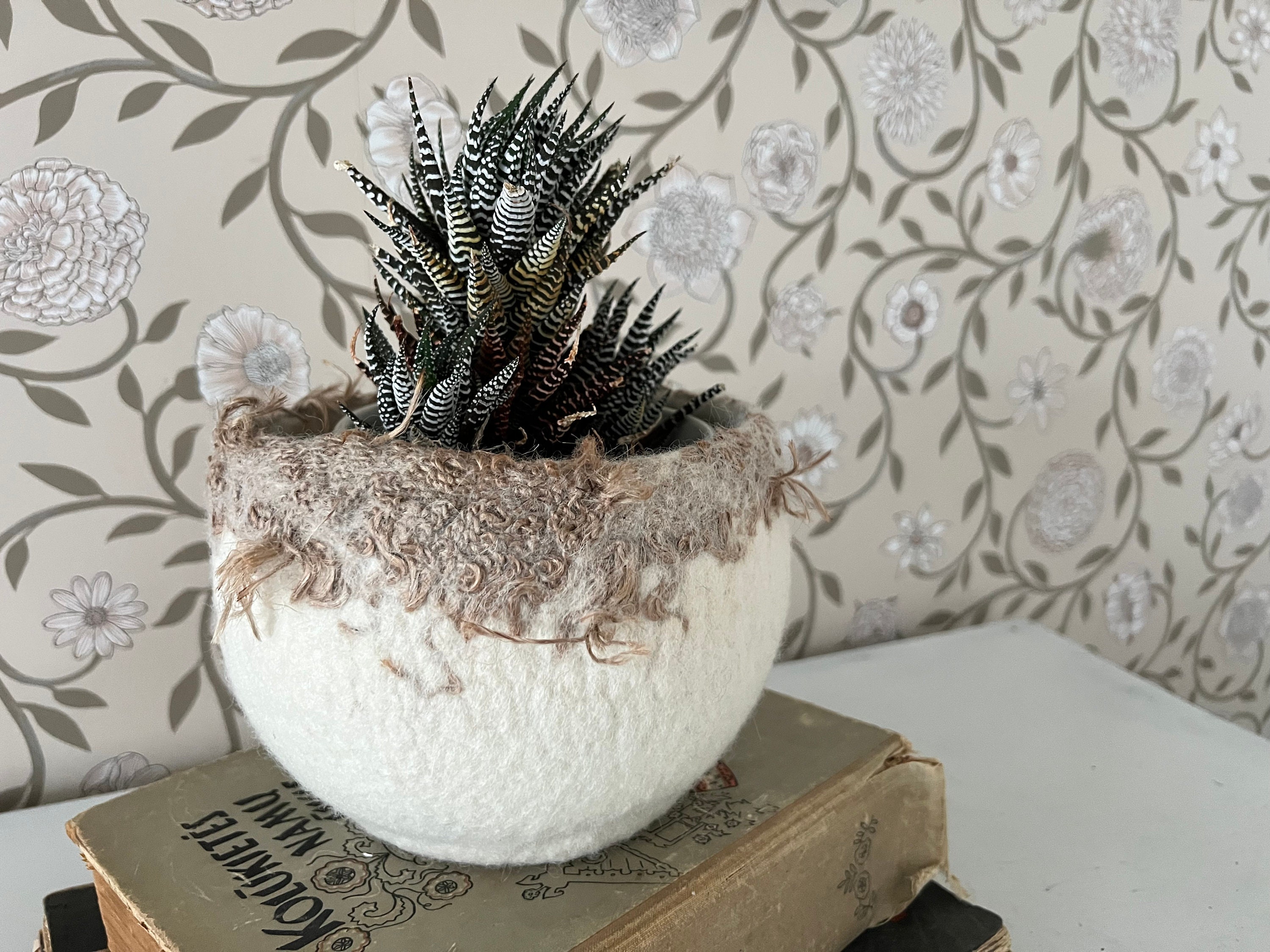 Japandi Style Decorative Felted Vase Minimalistic Felted Etsy