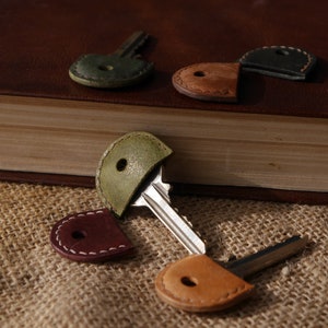 Key case holder from natural leather key accessory from sustainable materials