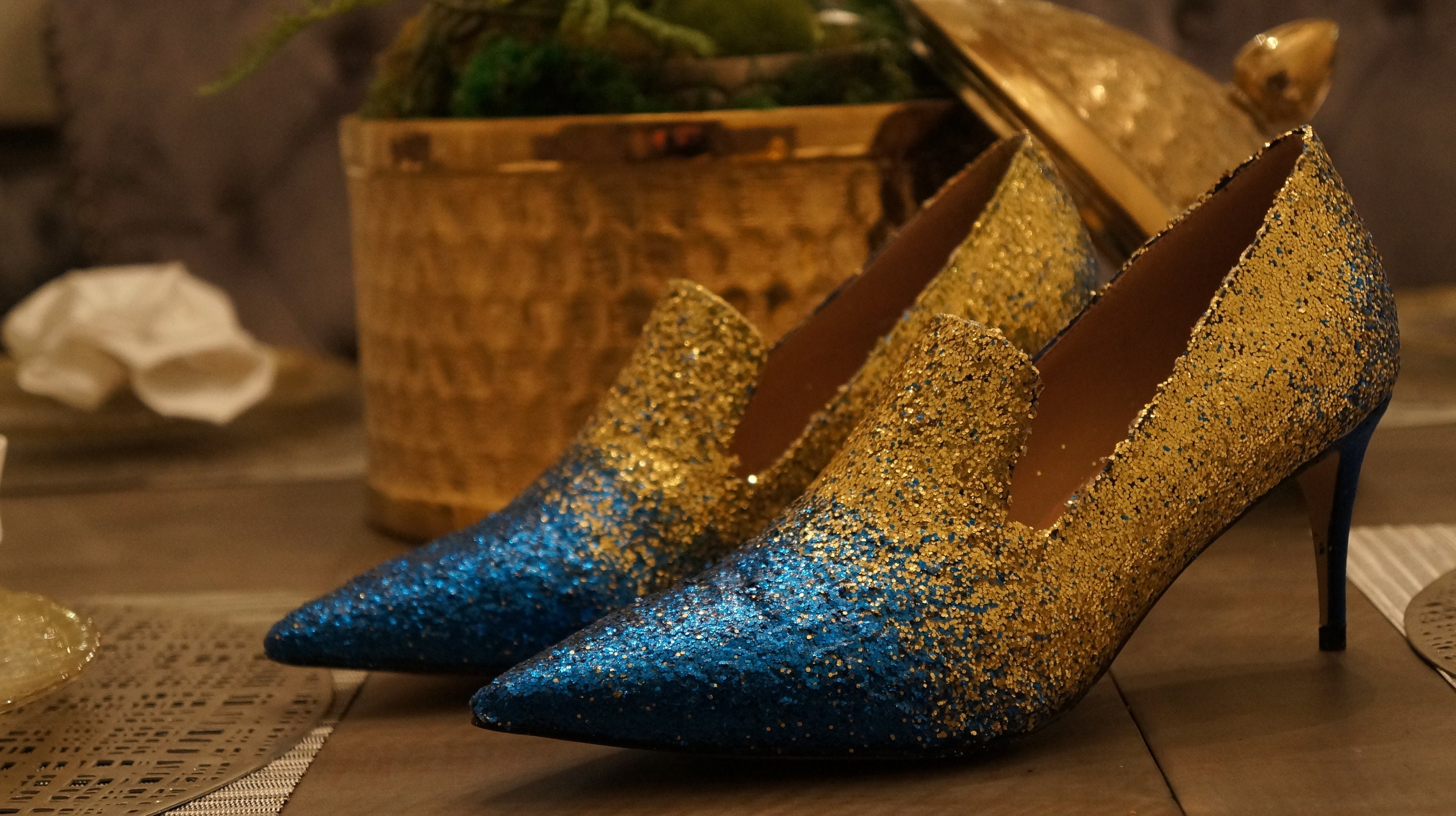 Glitter Ombre Heels For Sizes 10 and up Etsy