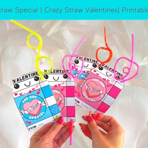 May include: Printable Valentine's Day cards featuring milk carton designs with the text "You are Ex-Straw Special" and a heart with a straw. The cards are decorated with hearts and the text "Valentine".