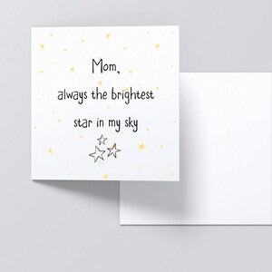 Gepersonaliseerde Moederdagkaart, Memorial Card, Happy Mother's Day Mammy, Mummy, Nan, Grandma, Star, Custom Card, Ierland, Iers