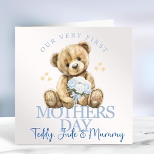 Cartão personalizado para o dia das mães, Nosso primeiro dia das mães, Feliz dia das mães, mamãe, mamãe, nova mamãe, ursinho de pelúcia, Irlanda, irlandês