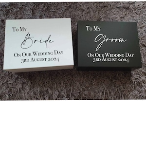Gepersonaliseerde geschenkdoos, magnetische geschenkdoos, To My Groom, To My Bride, bruidscadeau, bruid en bruidegom, aandenken bruiloft, aangepaste naam, Ierland