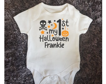 Halloween Babyweste | Personalisierte | Meine erste Halloween | Bodysuit | Beliebiger Text | Personalisierte | Baby Boy | Baby Mädchen | Irland | Irisch
