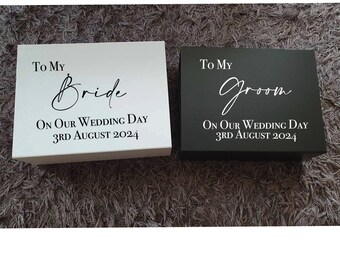 Personalised Gift Box, Magnetic Giftbox, To My Groom, To My Bride, Bridal Gift, Bride And Groom, Wedding Keepsake, Custom Name, Ireland